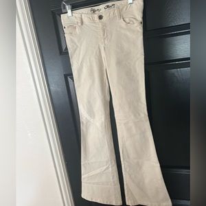 Alice & Olivia ivory flare jeans